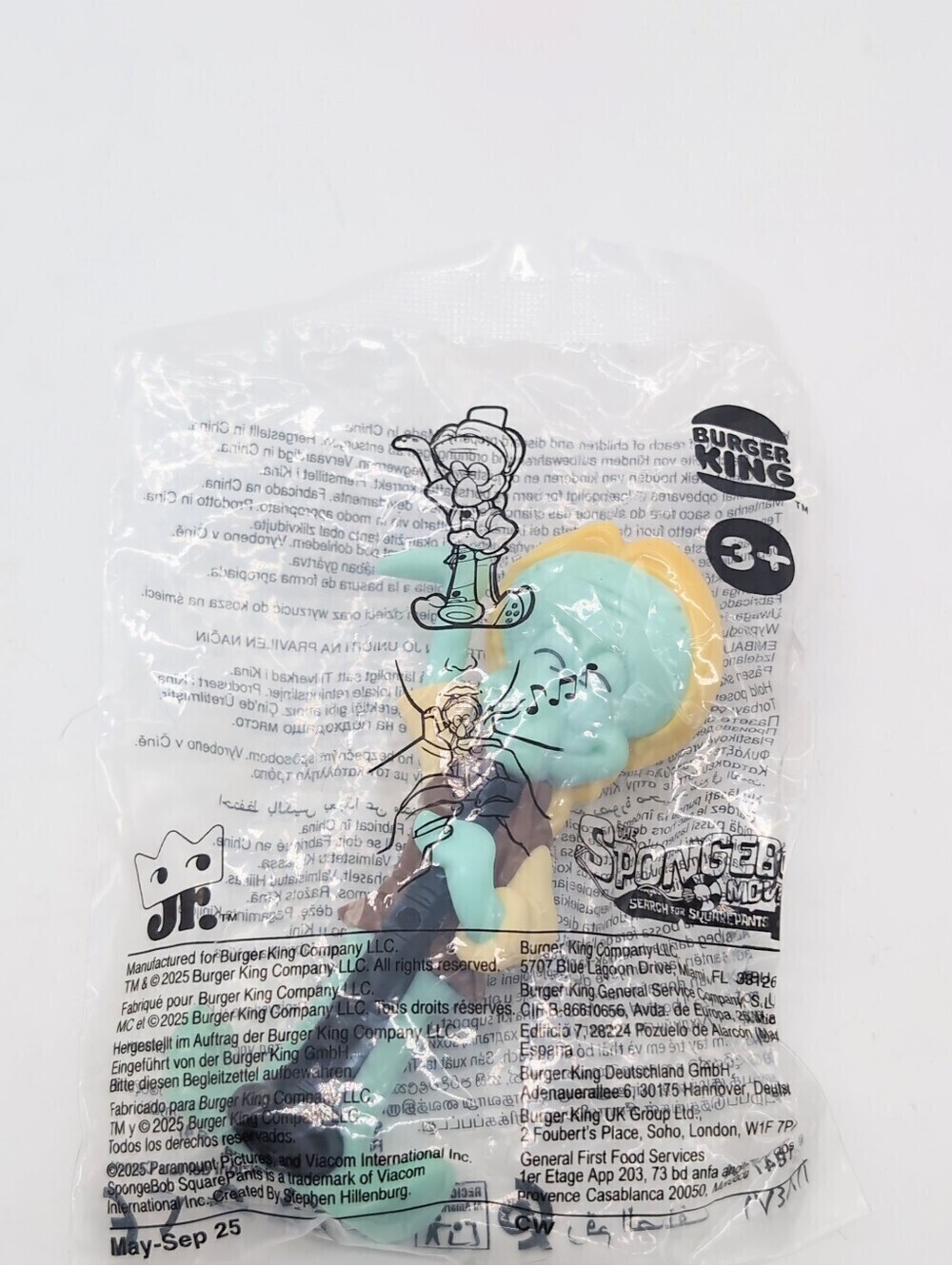 SpongeBob Movie Squidward Whistle Toy Burger King
